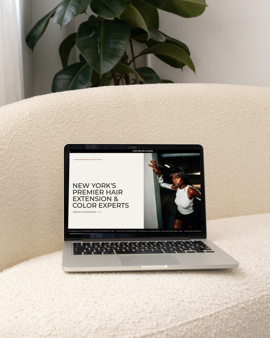 "THE ELITE STYLIST" Booking Page Showit Website Template