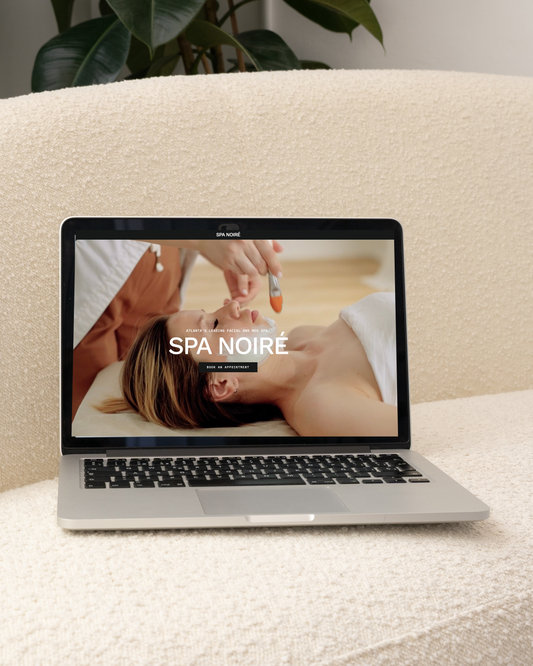 "THE LUXE SPA" Booking Page Showit Website Template